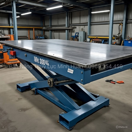 Bàn Nâng Thủy Lực 300kg – Giải Pháp Nâng Hạ Nhẹ Nhàng, An Toàn, Tiện Lợi